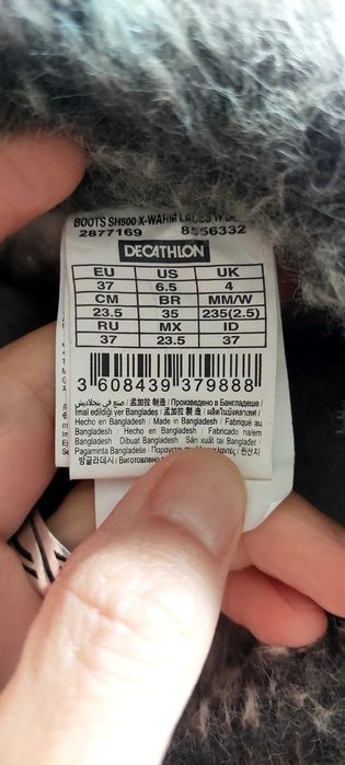 Cizme Iarnă impermeabile Călduroase 37 Drumeţie pe zăpadă Decathlon