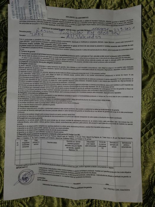 Vand incalzitor RH 9000 pentru acvarii puțin folosit