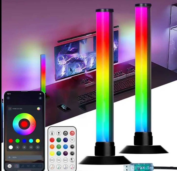 Настолни лампи RGB+IC LED - USB захранване, промяна на цветове