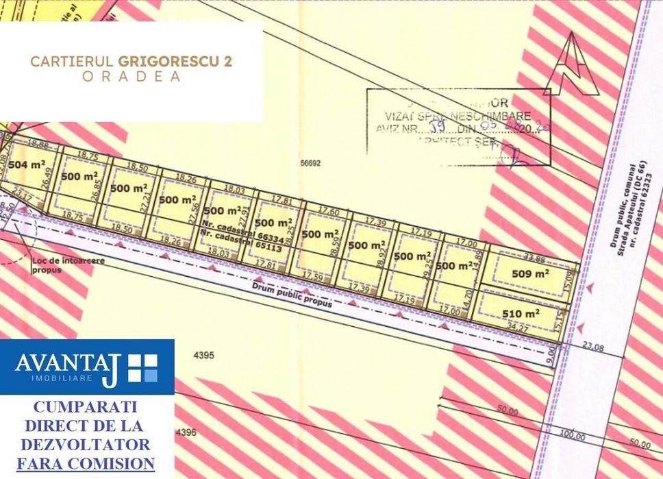 Parcele 500 mp str. Apateului langa GRIGORESCU 2 RESIDENCE ORADEA