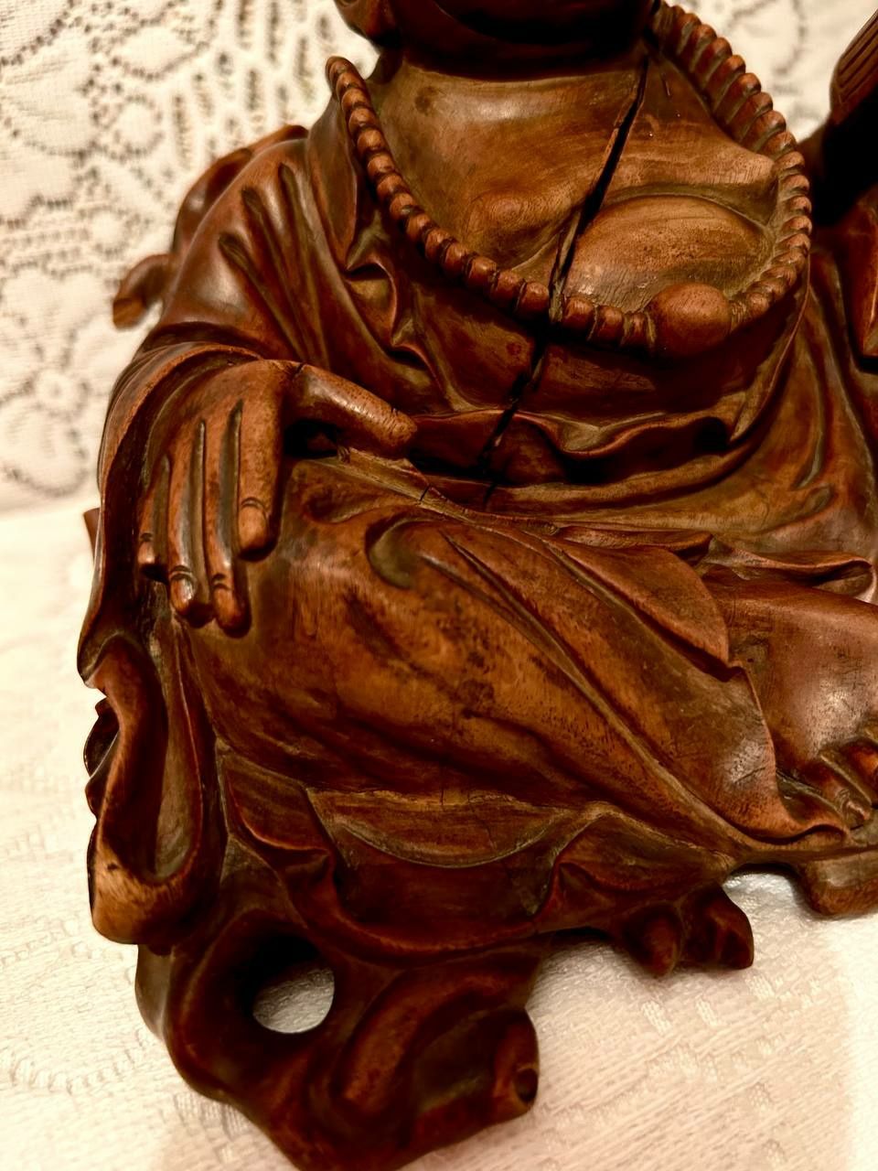 Будда (Хаттей) из цельного куска дерева.Ручная работа.