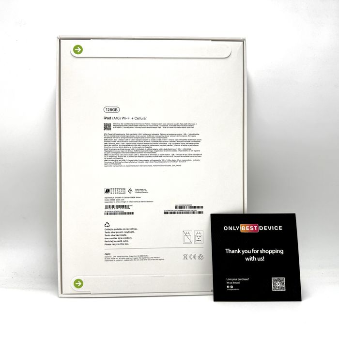  iPad 11th Generation (A16) Wi-Fi + Cellular 128GB Yellow