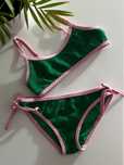 Saint Barth Two-piece 'green&pink' Swimingsuit Kids 6y