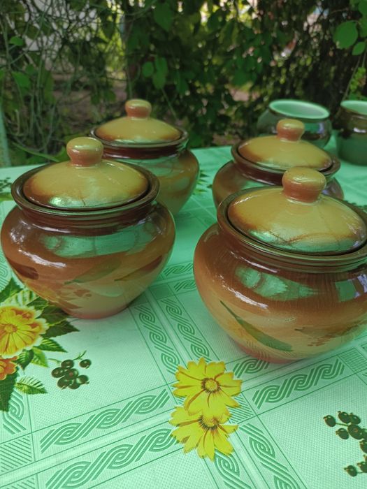 Горшки керамические,набор и 4х штук