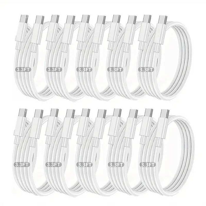 Кабели Type-C към USB-C в пакет от 5 броя/ PC Бързо Зареждащи до 120W!
