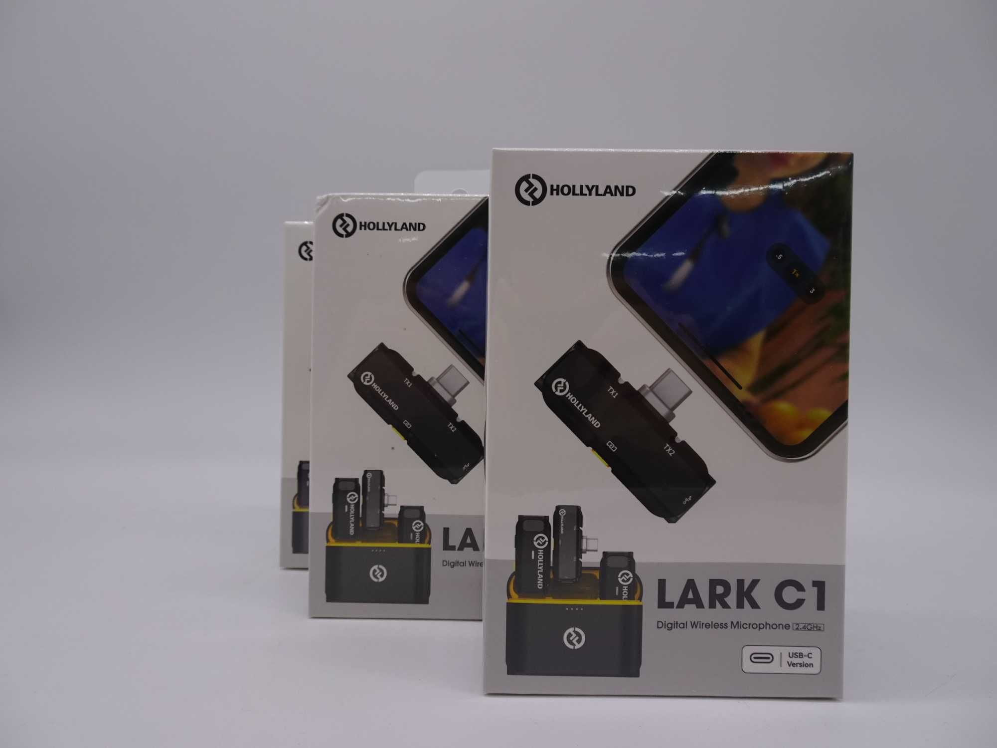 Hollyland LARK C1 DUO Sistem de microfon wireless dublu USB-C , hard