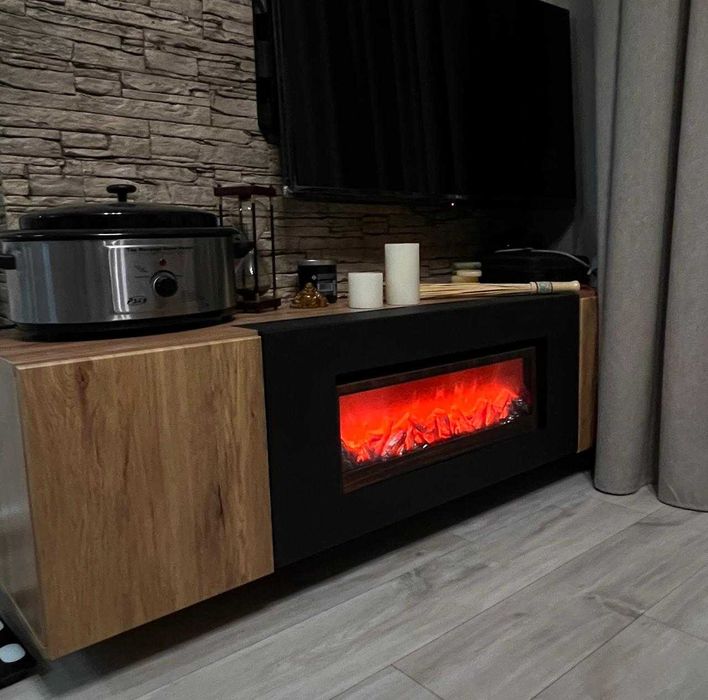 Тумба под телевизор с камином