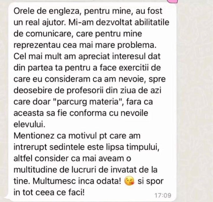 Meditatii/ Pregatire engleza- A1/A2/B1/B2/C1/C2