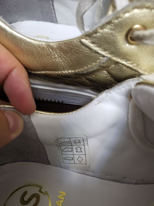 Sneaker Poelman aurii, piele int-ext mărime 38