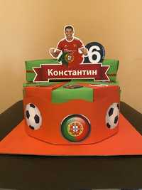 Картонена торта “Футбол”, Левски” и “Роналдо”