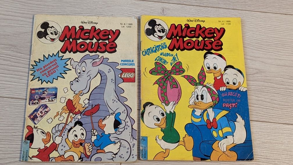2 reviste Mickey Mouse in română 1995