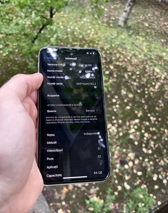 Iphone X 64Gb cu husa si folie, in stare buna