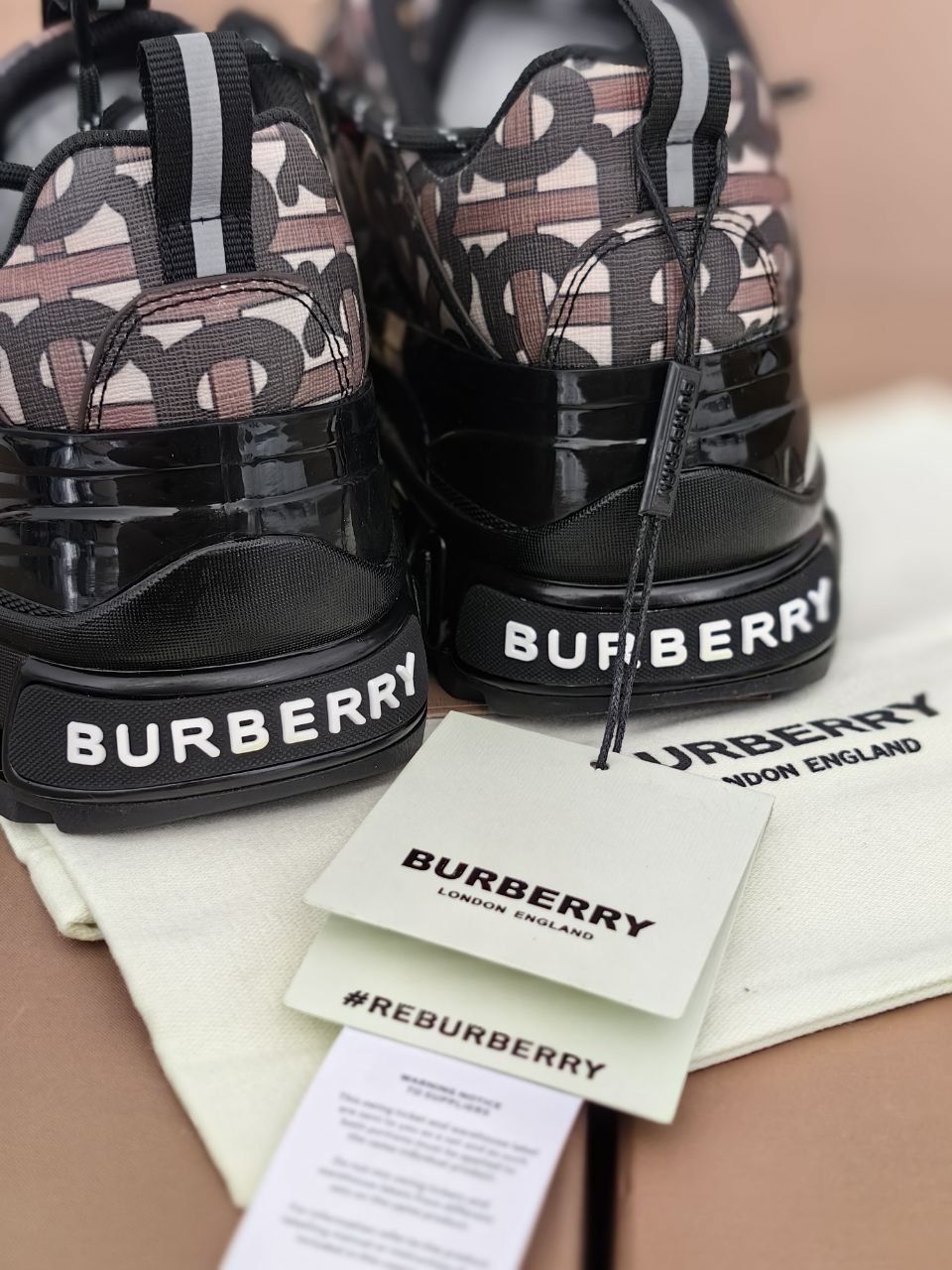 Маратонки кецове обувки BURBERRY monogram arthur