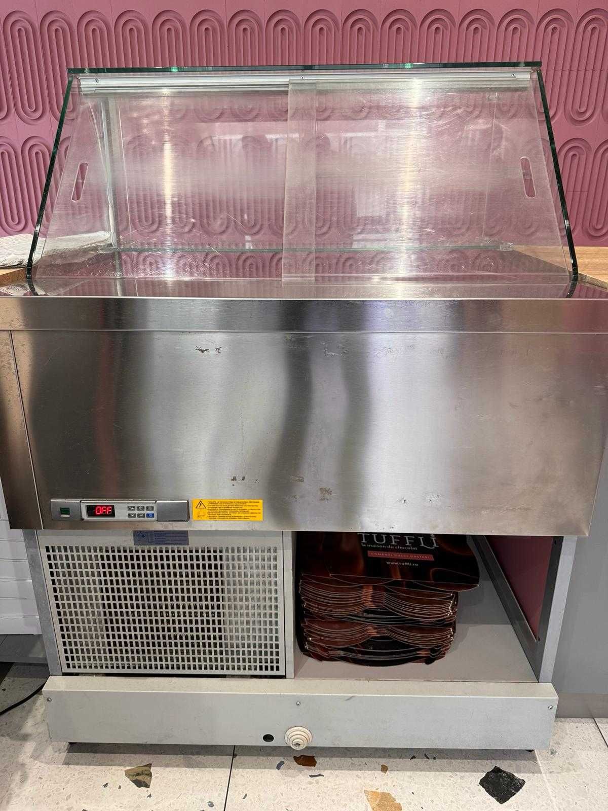 Vitrina cofetarie refrigerare, statica, lungime 100 cm