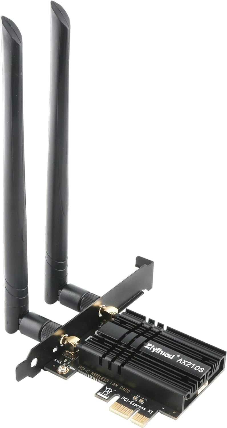 WiFi мрежова карта AX210, 2400 Mbps, Bluetooth 5.3