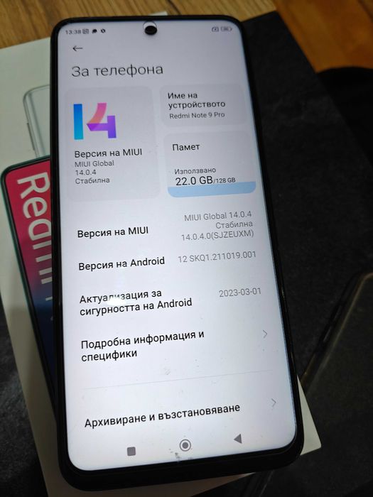 Xiaomi Redmi note 9 PRO 128 GB 6 RAM Tropical green