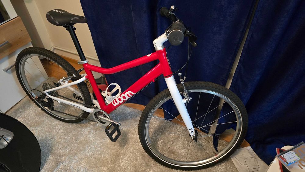 Bicicleta copii Woom 5 Original Rosu + alb