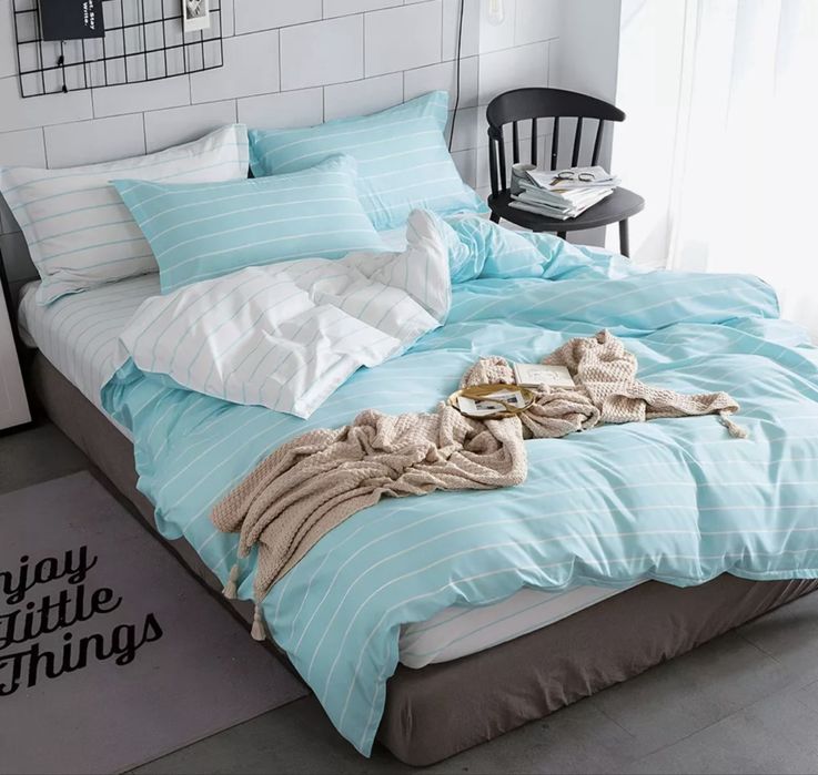 Двулицево спално бельо с ластик