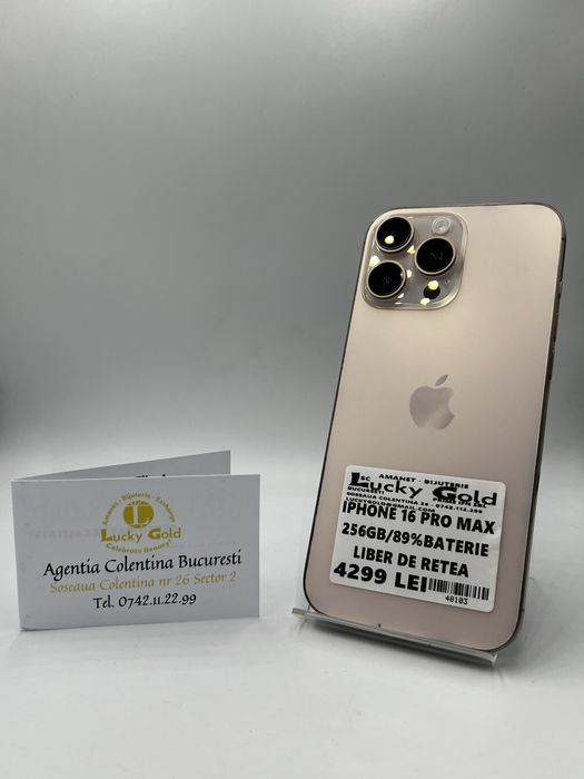 Iphone 16 Pro Max 256Gb/89% Baterie Garantie! #48103