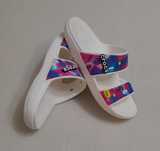 Crocs Slip On unisex, saboți  model tie-dye, imprimeu grafic, Nr 42-43