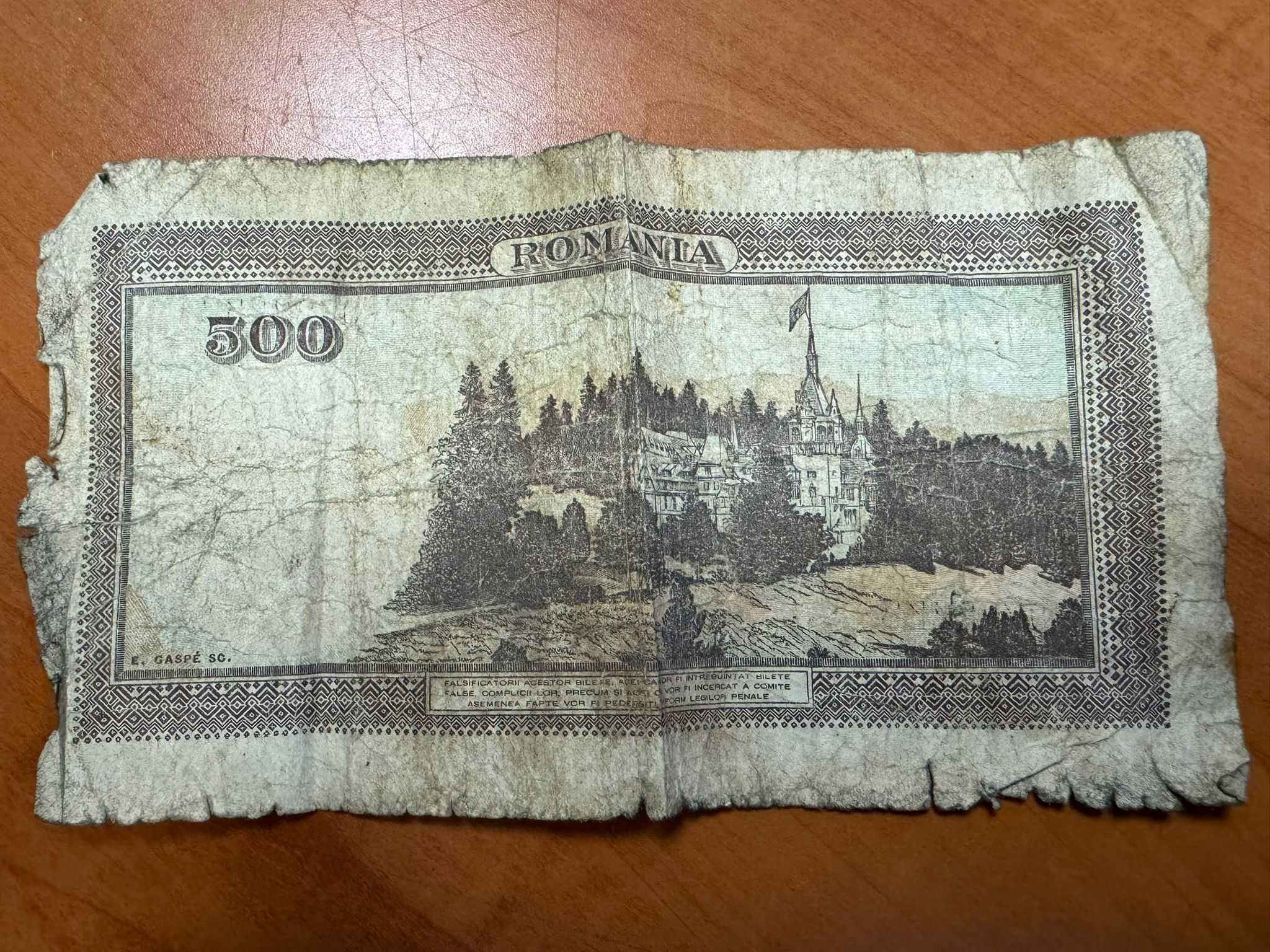 Bancnota 500 lei Veche an 1941