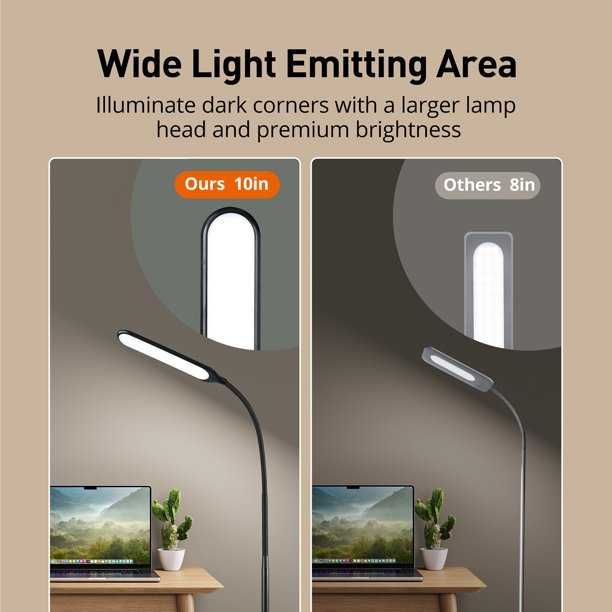 Подова лампа Sympa LED димируема с 4 нива/ бяло и защита на очите