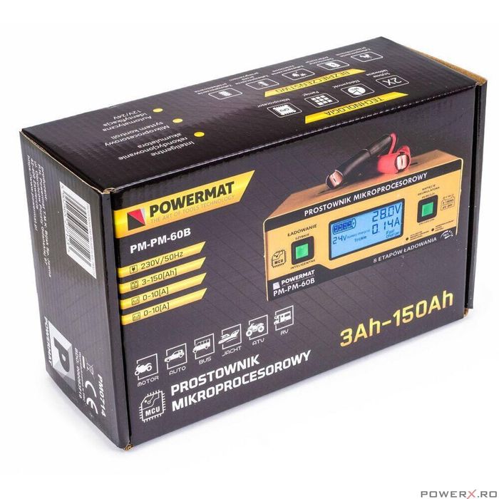 Redresor cu microprocesor 60B Baterie 6V-12V, Powermat