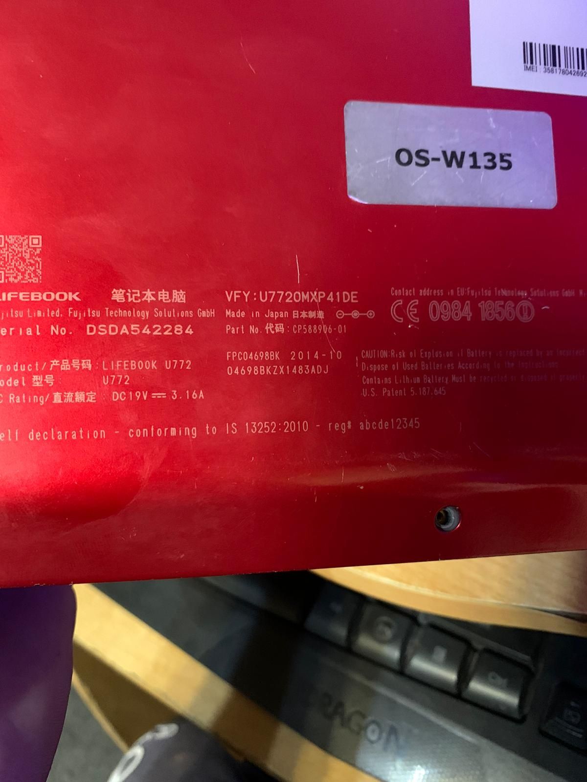 Dezmembrez Laptop Fujitsu U772