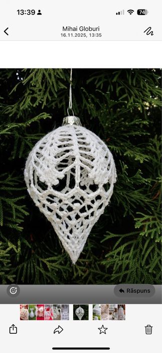 Globuri crosetate,pretul difera in functie de marime,model,pret pe buc