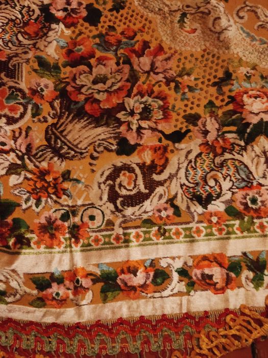 Покрывало/скатерть плюшевое винтаж