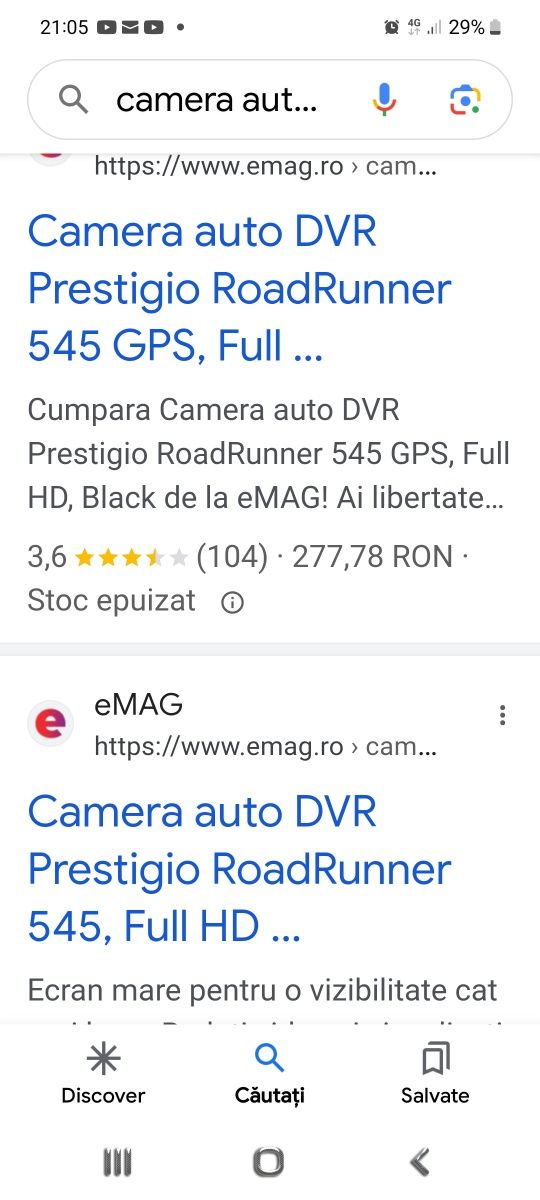 Cameră auto față