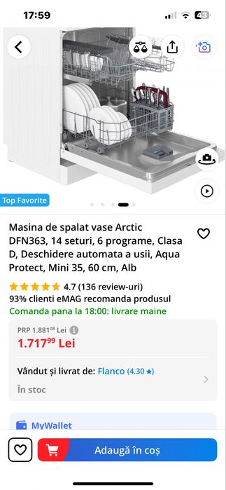 Masina spalat vase