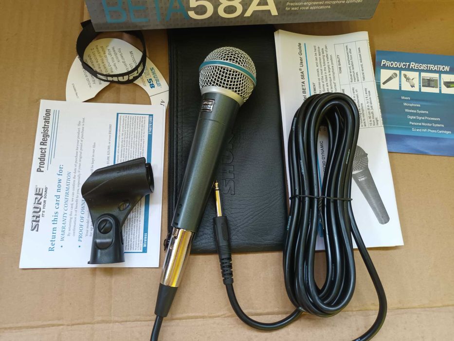 Microfon tarabane shure beta 58a Microfon percutie Microfon dj/studio