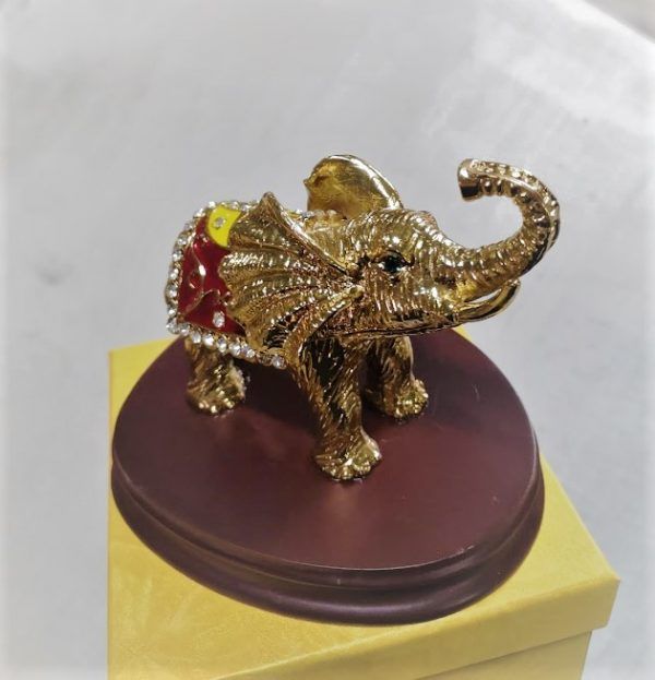 Кутия за бижута – „Слон“ – инкрустирана с камъни, ръчна изработка, отв
