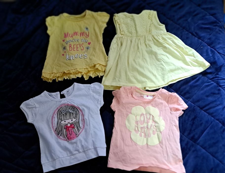 Lot de vara fete/tricouri maneca scurta marimea 80