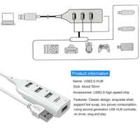 USB HUB 2.0-USB Адаптер-USB Разклонител-зарядно за таблет-телефон