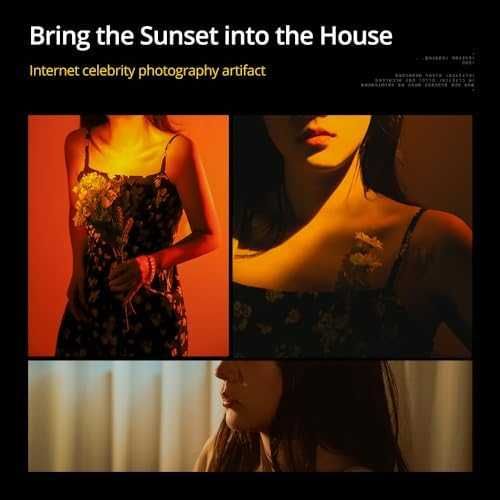 Нов LED Фото Фенер Ambitful 4 Цвята + Гобо Ефекти и Батерия 8400mAh