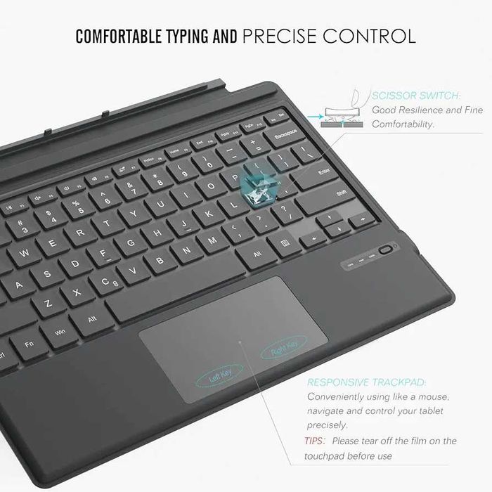 Wireless Keyboard pentru Surface Pro 7 Plus/Surface Pro 7/Pro 6/5/4/3