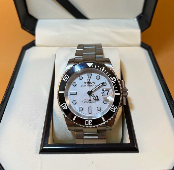 Часовник Seiko Yachtmaster White (mod)