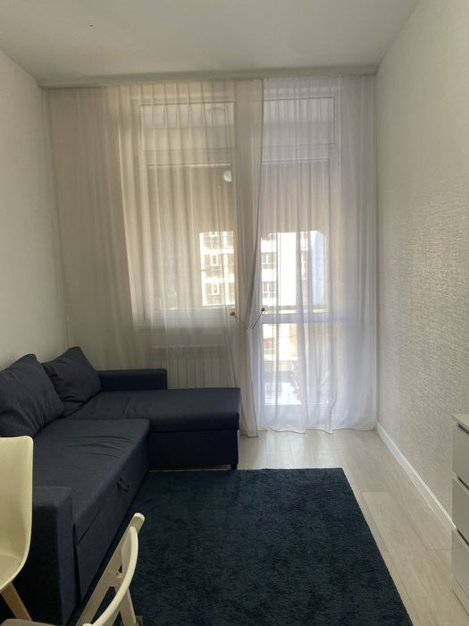 Диван угловой синий, раскладывается