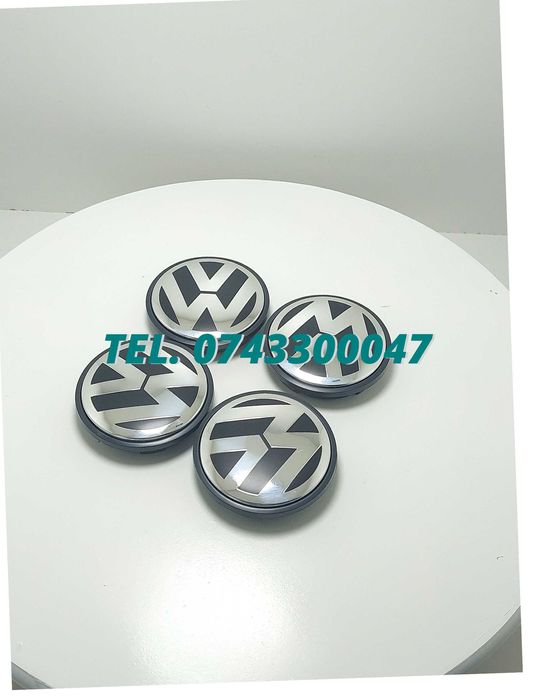 Set 4 Buc Capace Janta Aliaj Negru Cu Argintiu Vw