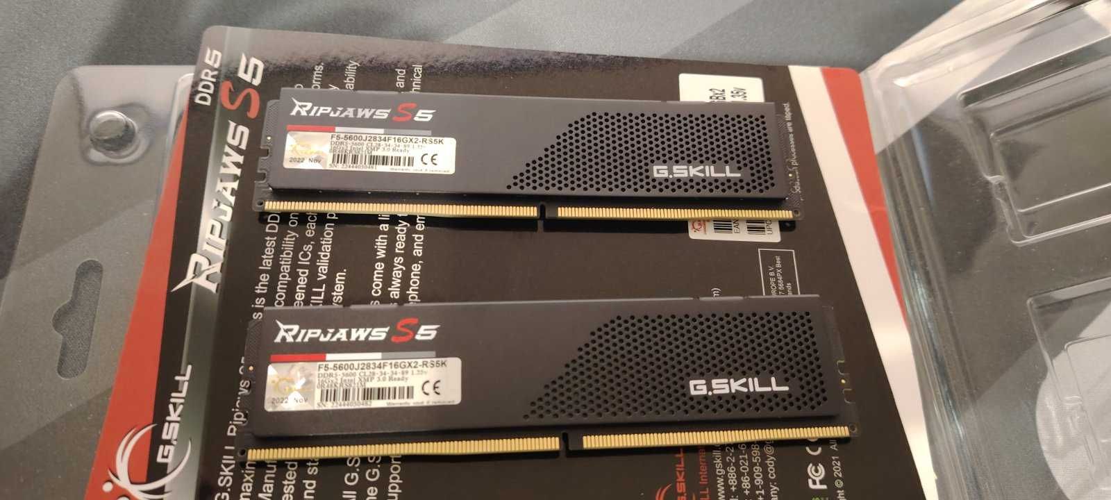 Рам памет G.SKILL Ripjaws S5 32GB (2x16GB) DDR5 5600MHz CL 28