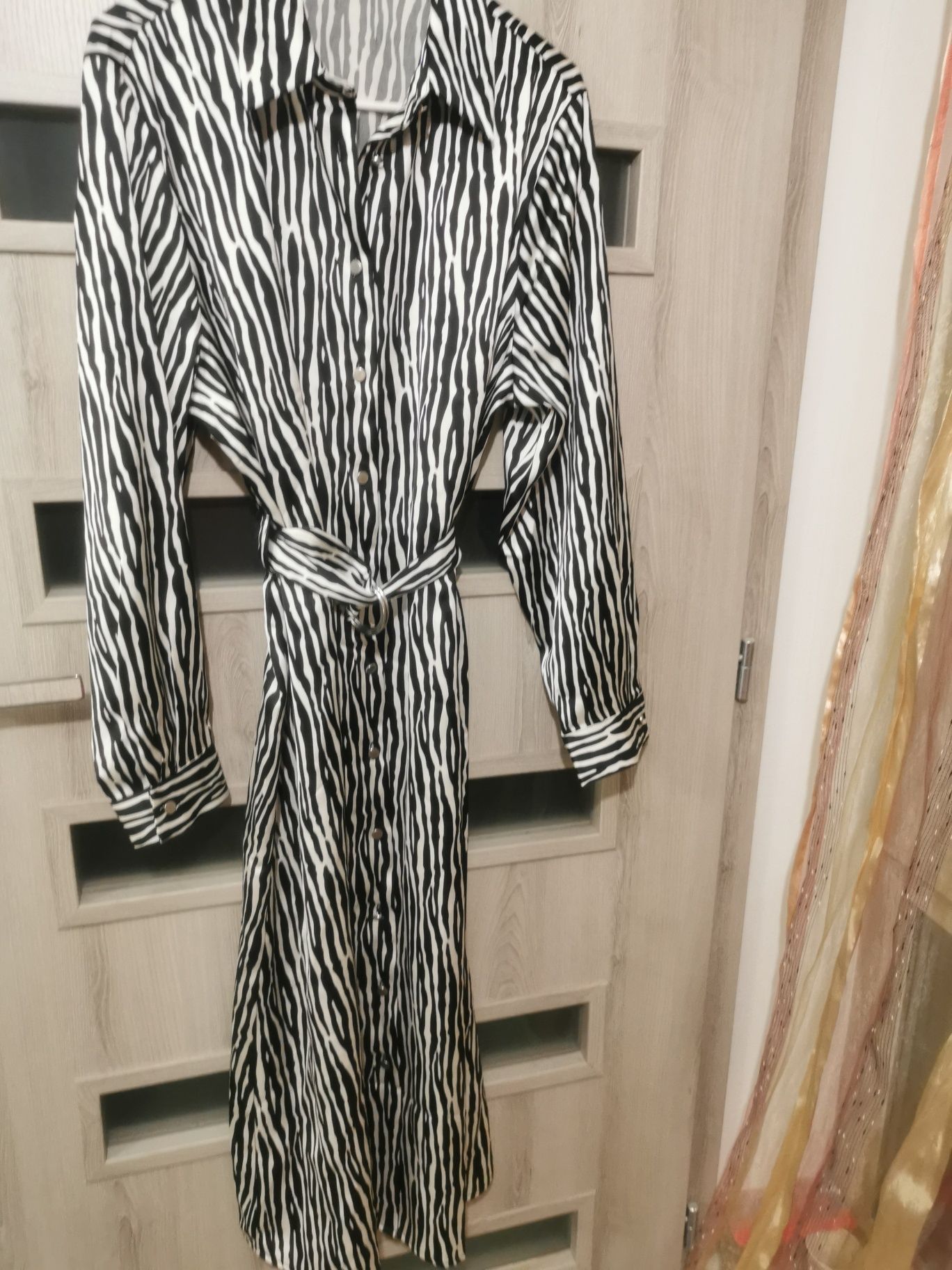 Рокля L-XXXL, , плат тип сатен, с коланче
