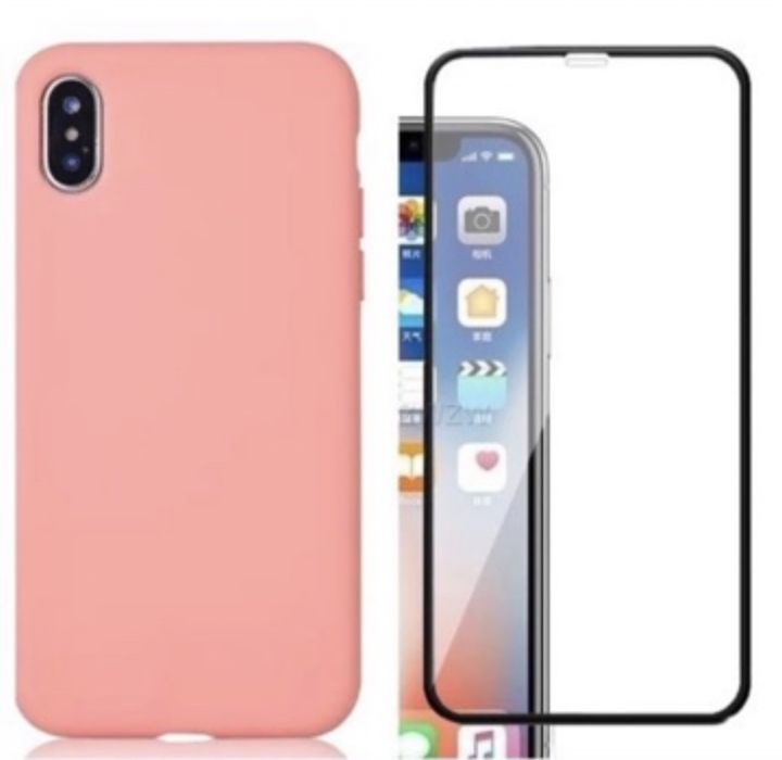Husa Silicon X Level si Folie Sticla Curved 21D Iphone X XS XR XS MAX