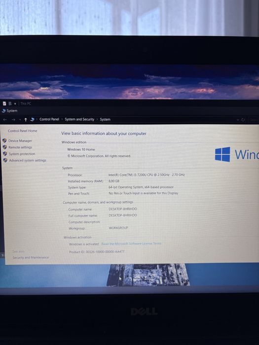 Laptop dell inspiron 15