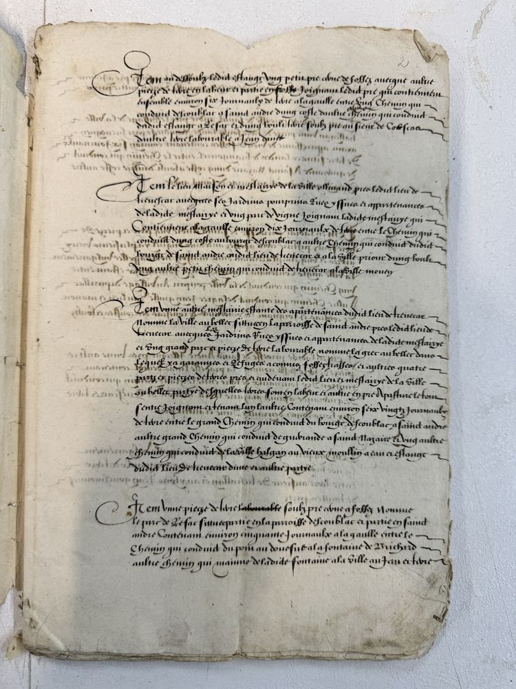 1574 Document foarte vechi in franceza