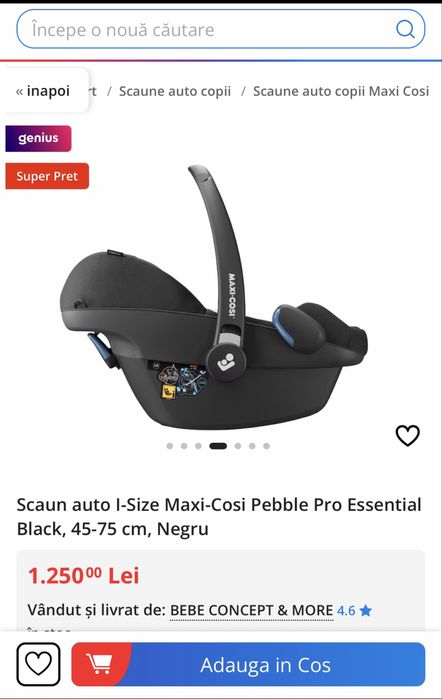 Scoica maxi cosi pebble
