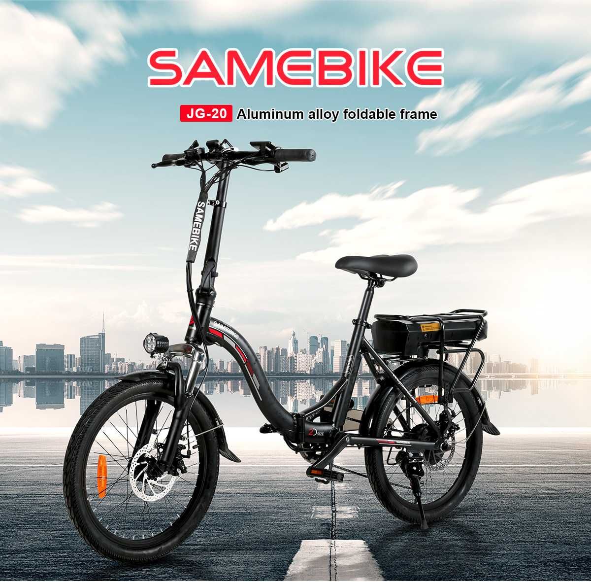 Bicicleta Electrica SAMEBIKE JG-20, 350W, 35 km/h, 36V 10AH, Pliabila