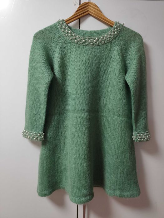 H&M дамска елегантна плетена блуза с перли