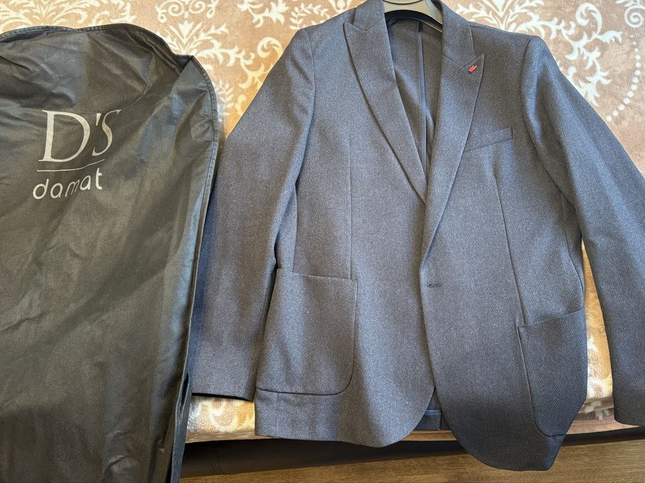 Sacou Damat Slim Fit -Gri Antracit , M 56